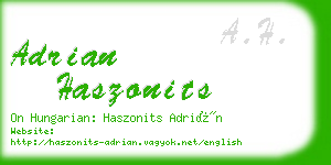 adrian haszonits business card